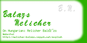 balazs melicher business card